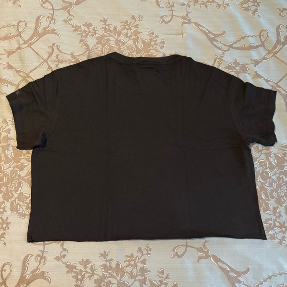 Victoria's Secret PINK Girlfriend Cropped Bling Tee Shirt Black Size Large - Picture 6 of 12